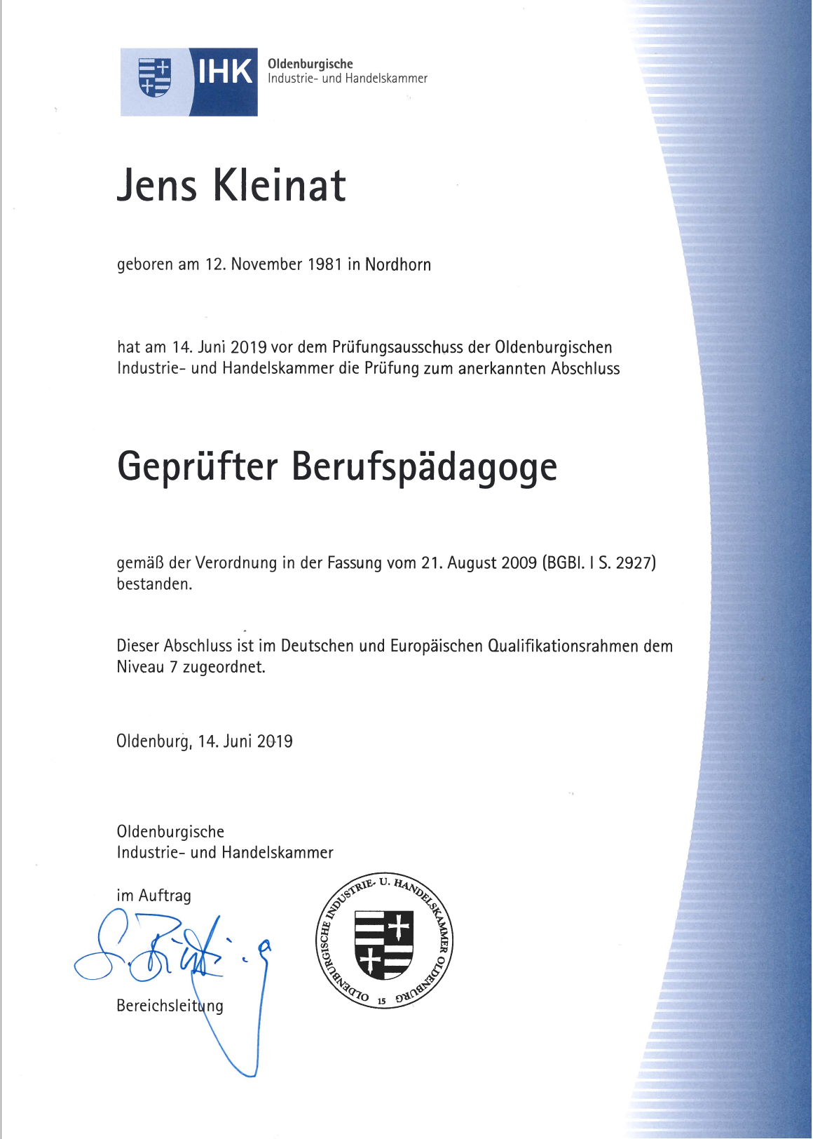 Geprüfter Berufspädagoge