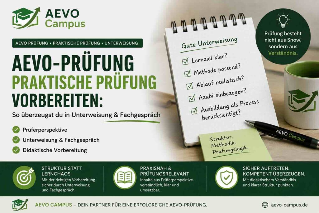 AEVO Praktische Pürfung vorbereiten, um in der Prüfung zu bestehen