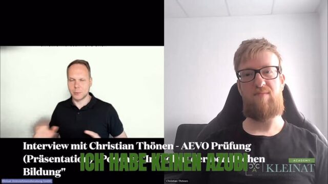 Viele behaupten: „In der AEVO-Präsentation kannst du machen, was du willst.“
Nein – genau das führt viele in die falsche Richtung.

Du brauchst Struktur, Ziel und Klarheit.
Sonst gibt’s Punktabzug.

Mehr dazu im Podcast:
https://aevo-campus.de/podcast-im-fokus-der-berulfichen-bildung/

Black Friday:
25 Prozent auf den Smart Start Kurs – bis 28.11.

Link:
https://aevo-campus.de/produkt/aevo-smart-start-vorbereitungskurs-alle-handlungsfelder-inkl-pruefungsvorbereitung/

#aevo #ausbilderwerden #ausbilderjens #aevoprüfung #aevocampus #blackfridaydeal